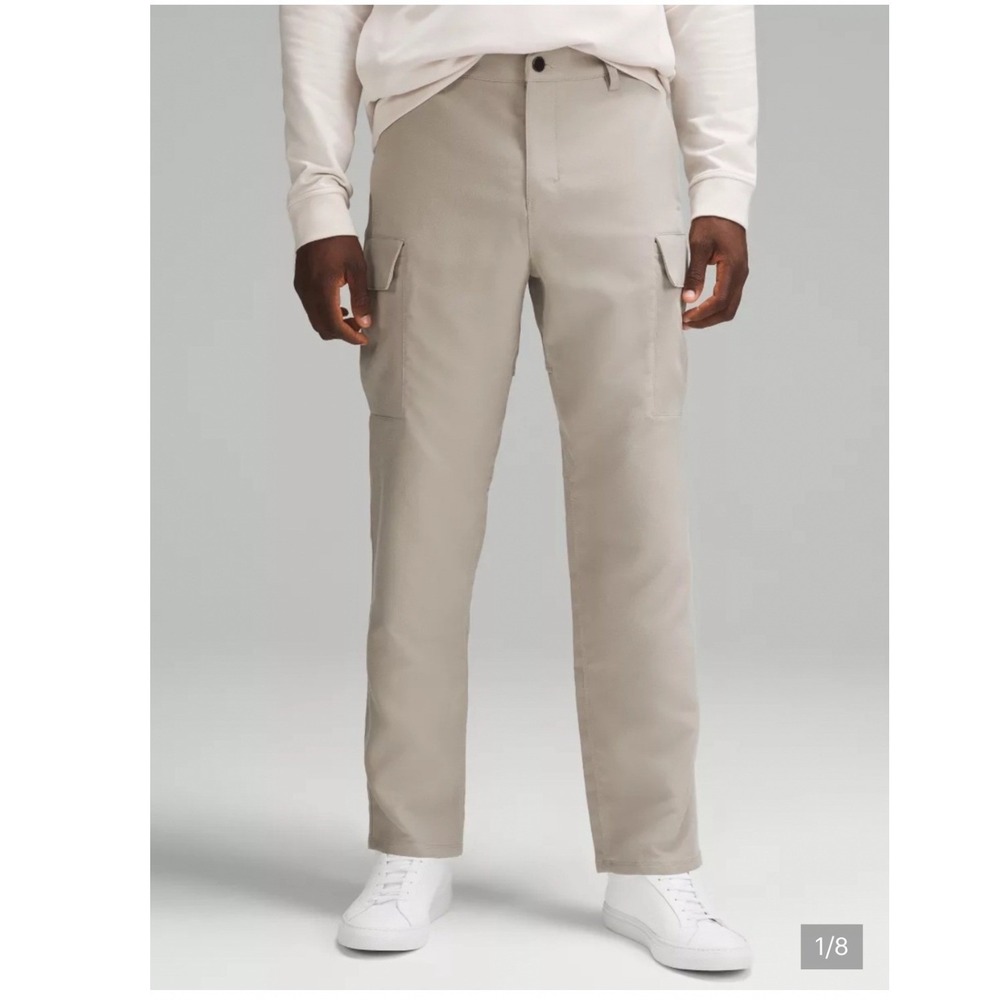 Lululemon Men Classic Fit Sueded Cargo Pants M5AV2S Tan 34 34x29 Gorpcore Casual